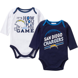 Gerber Baby Boys San Diego Chargers Long Sleeve Bodysuits 2 Pack