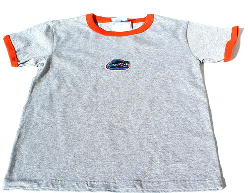 Boys Florida Gators Ringer Tee Shirt (14/16, Gray)