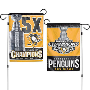 Pittsburgh Penguins NHL Stanley Cup Champions Double Sided Garden Banner